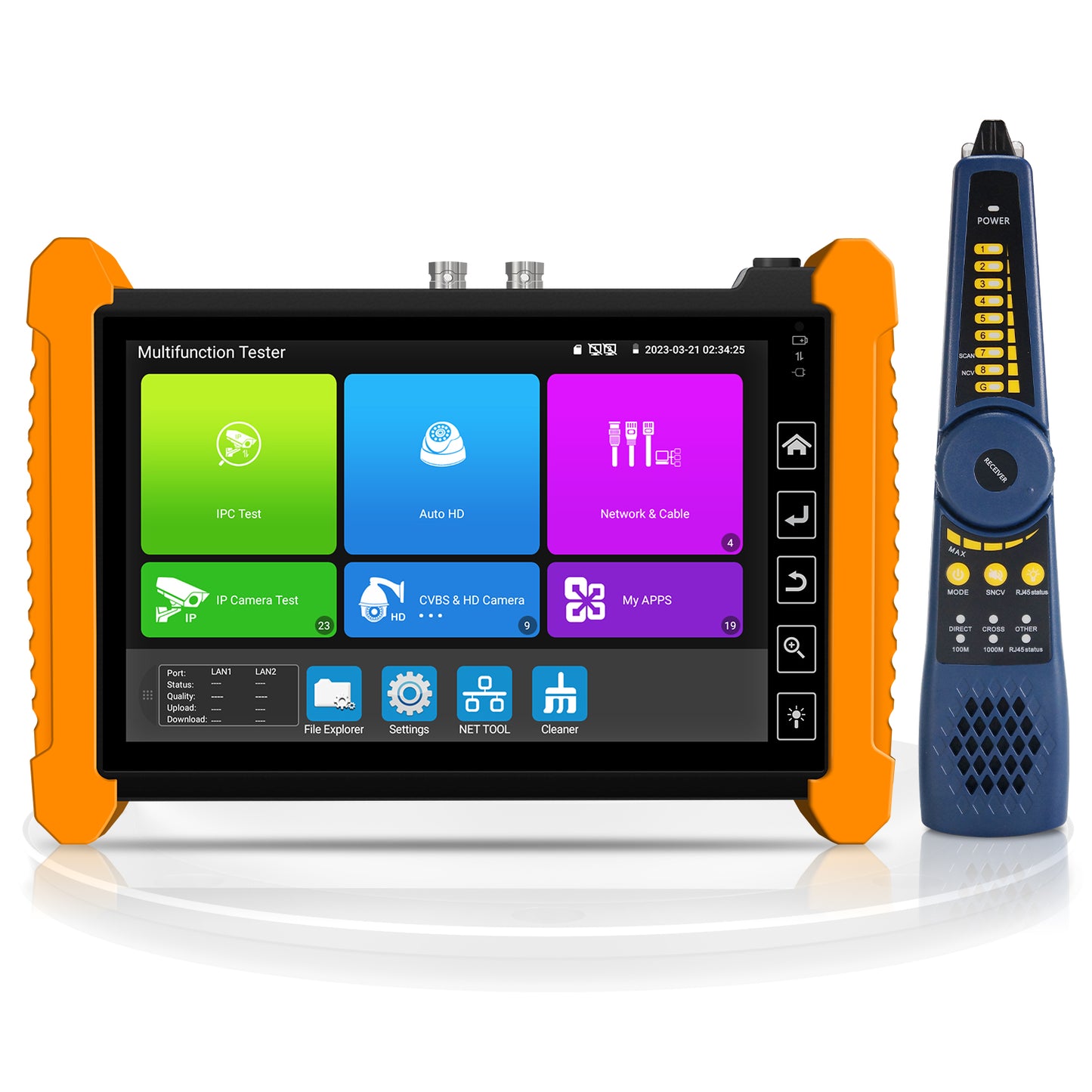 WANLUTECH CCTV Tester Essential Tool for Surveillance Camera Cable Network Testing IPC-7600CADHS-Plus