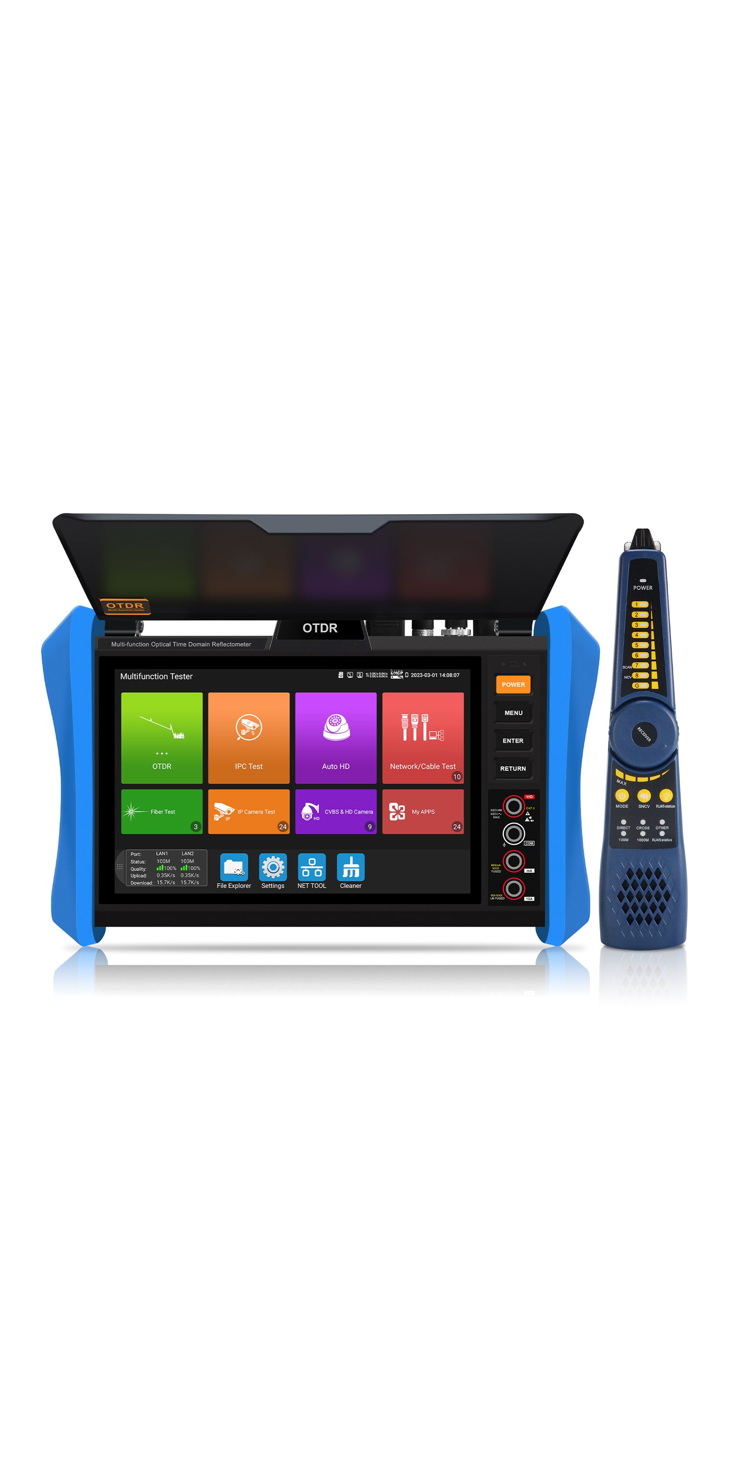 WANLUTECH CCTV OTDR Tester Essential Tool for Surveillance Camera Fiber Optic Cable Network Testing