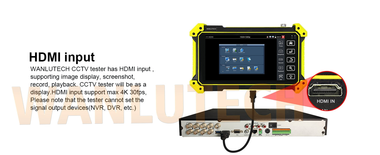WANLUTECH CCTV Tester Essential Tool for Surveillance Camera Cable Network Testing E66