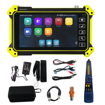 WANLUTECH Verbesserte 8K 32MP IP-Kamera 8MP CVI TVI AHD Analogkamera-Tester 5,4-Zoll-Touchscreen-Kabel-Tracer RJ45-Kabel TDR-Tester RS485 HDMI-Eingang VGA-Eingang (IPC-5100C Plus)