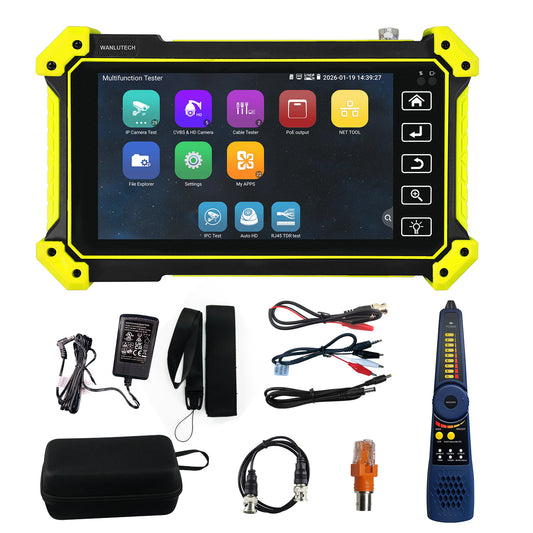 WANLUTECH CCTV Tester Essential Tool for Surveillance Camera Cable Network Testing E67
