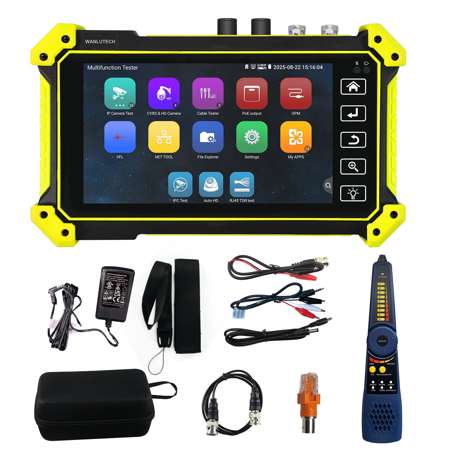 WANLUTECH CCTV Tester Essential Tool for Surveillance Camera Cable Network Testing E68
