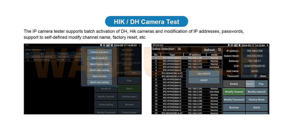 WANLUTECH CCTV Tester Essential Tool for Surveillance Camera Cable Network Testing E68