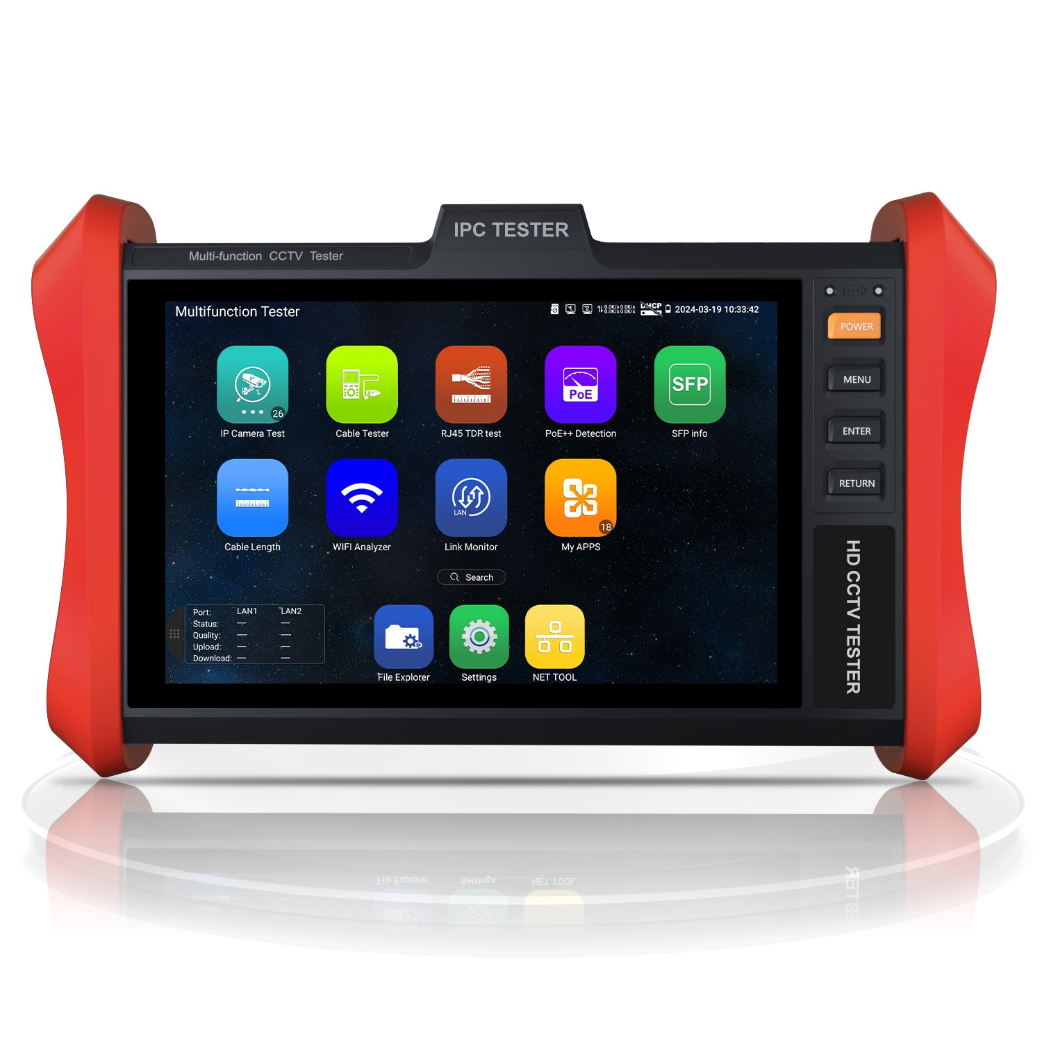WANLUTECH CCTV Tester Essential Tool for Surveillance Camera Cable Network Testing E88