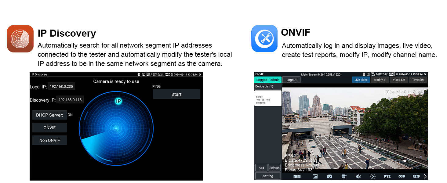 WANLUTECH CCTV Tester Essential Tool for Surveillance Camera Cable Network Testing