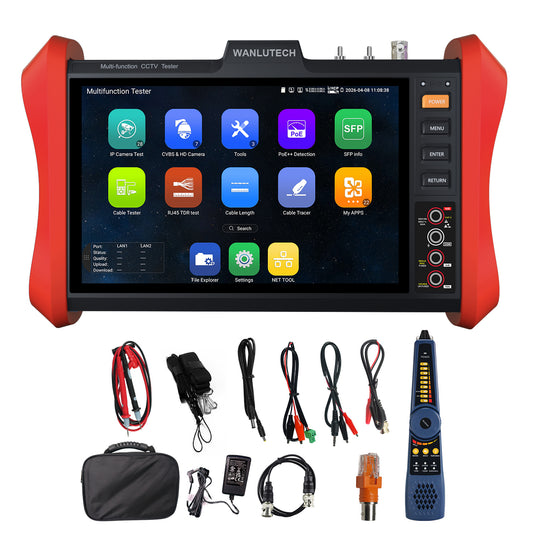 WANLUTECH CCTV Tester Essential Tool for Surveillance Camera Cable Network Testing E90