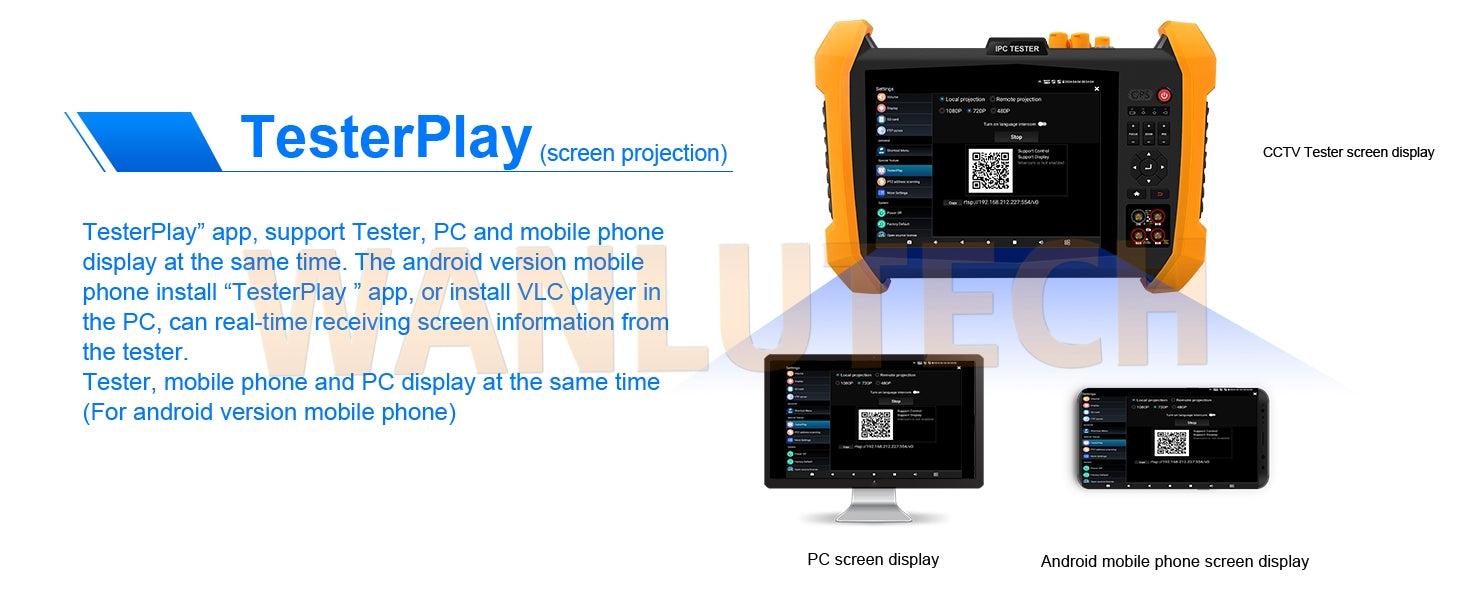WANLUTECH CCTV Tester Essential Tool for Surveillance Camera Cable Network Testing H20-MOVTADHSEF