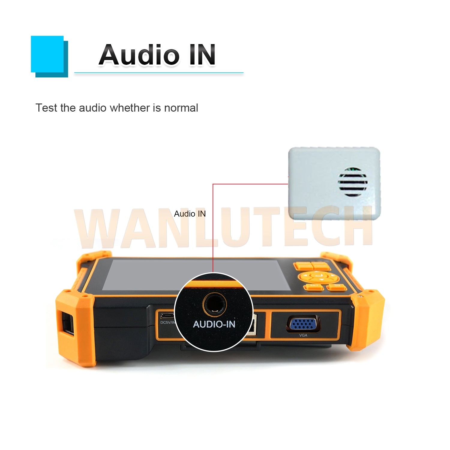 WANLUTECH CCTV Tester Essential Tool for Surveillance Camera Cable Network Testing HD-3200C