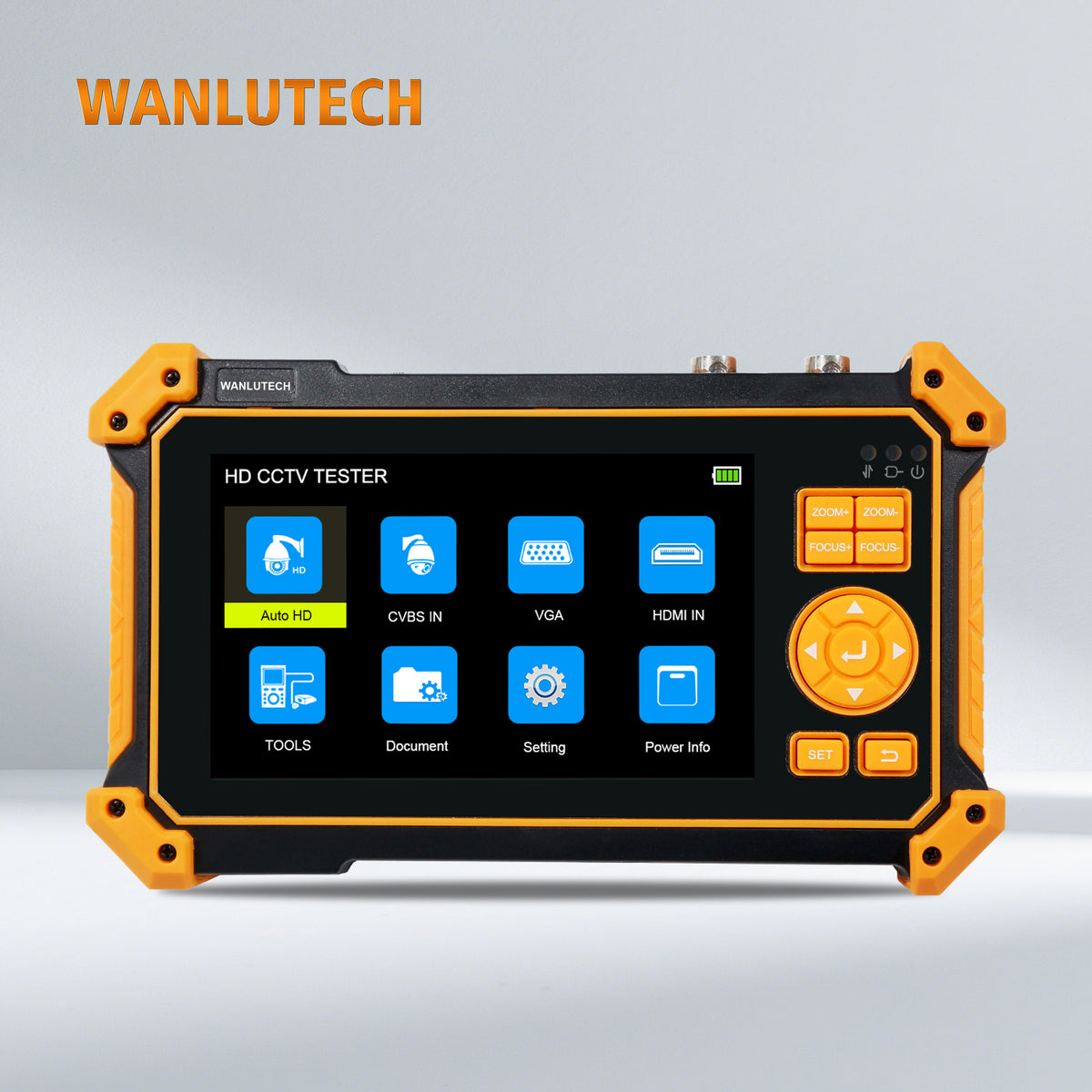 Probador de cámara CCTV WANLUTECH, probador de cámara analógica TVI CVI AHD SDI CVBS de 8 MP, pantalla TFT-LCD de 5 pulgadas, rastreador de cables, probador de cables UTP, control PTZ, HDMI en VGA en RS485 (HD-3200C) 
