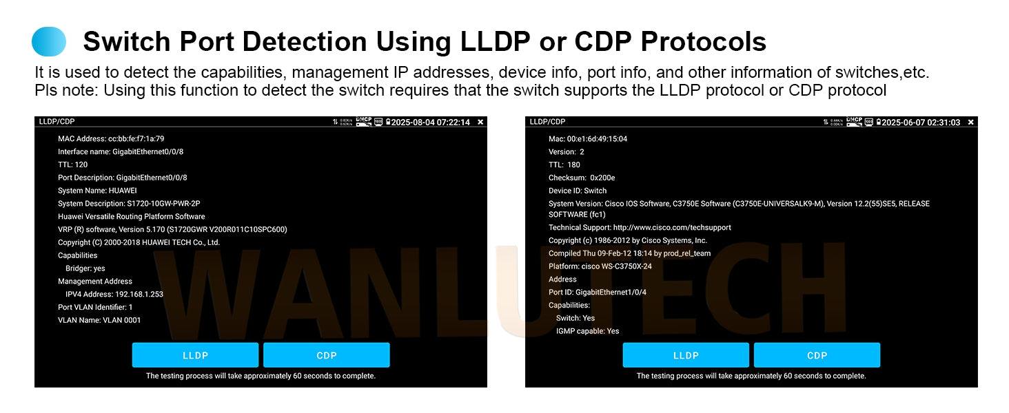 WANLUTECH CCTV Tester Essential Tool for Surveillance Camera Cable Network Testing IPC-9800CADHS Pro