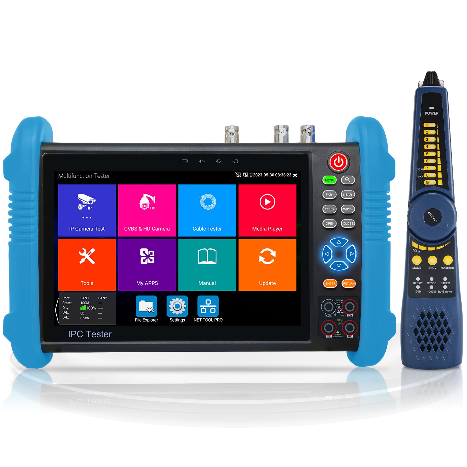 WANLUTECH CCTV Tester Essential Tool for Surveillance Camera Cable Network Testing IPC-9800CADHS Pro