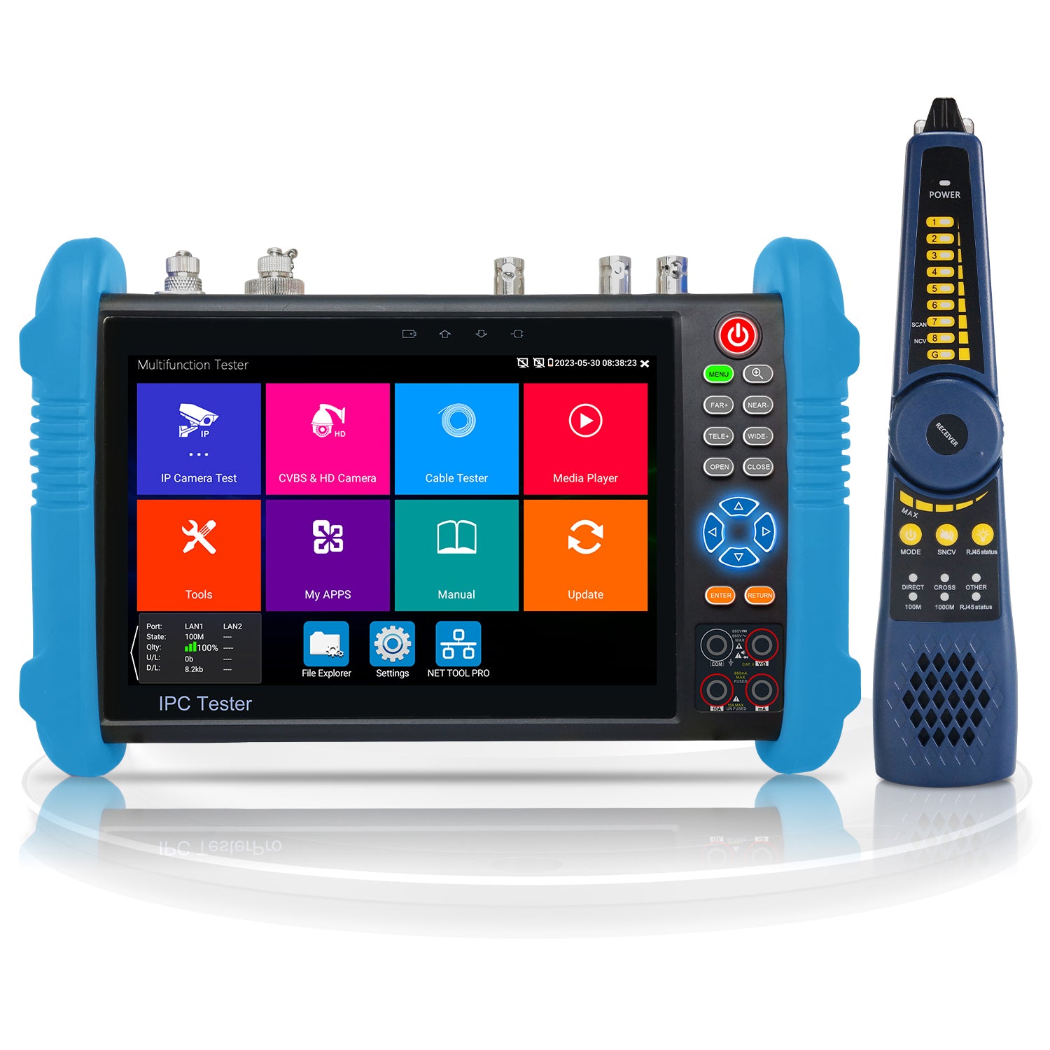 WANLUTECH CCTV Tester Essential Tool for Surveillance Camera Cable Network Testing IPC-9800CLMOVTADHS Pro
