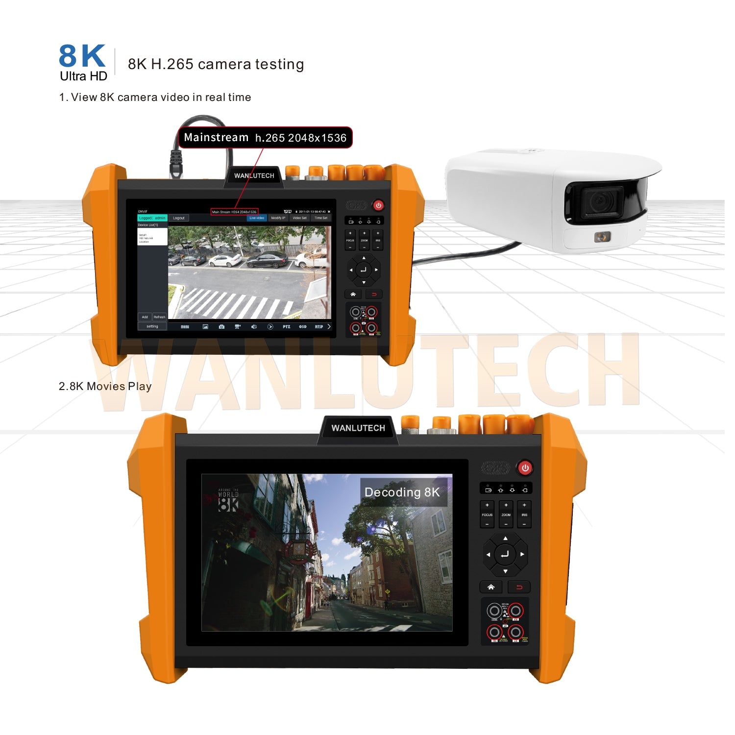 WANLUTECH CCTV Tester Essential Tool for Surveillance Camera Cable Network Testing K15-CLMOVTADHSEF