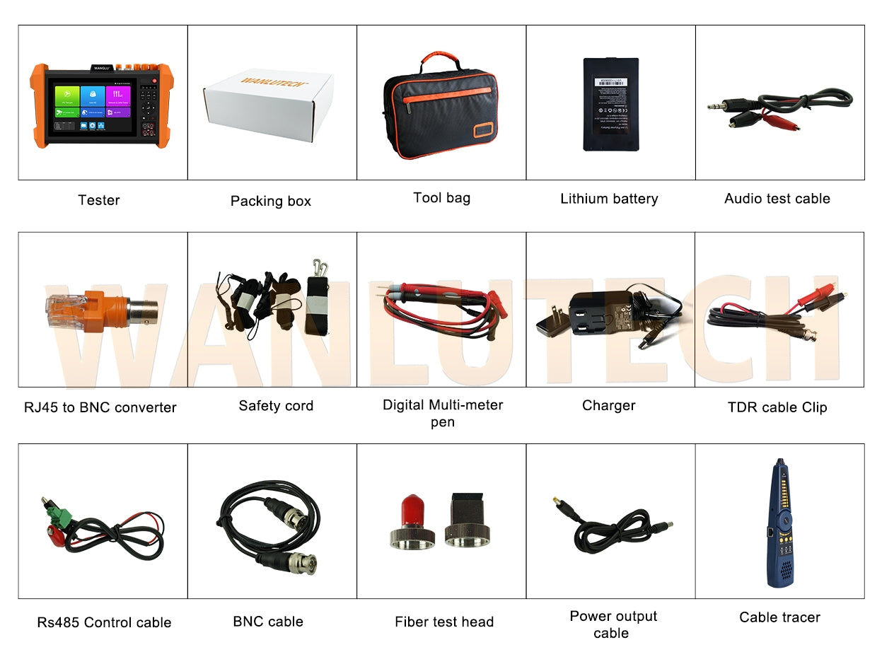 WANLUTECH CCTV Tester Essential Tool for Surveillance Camera Cable Network Testing K15-CLMOVTADHSEF