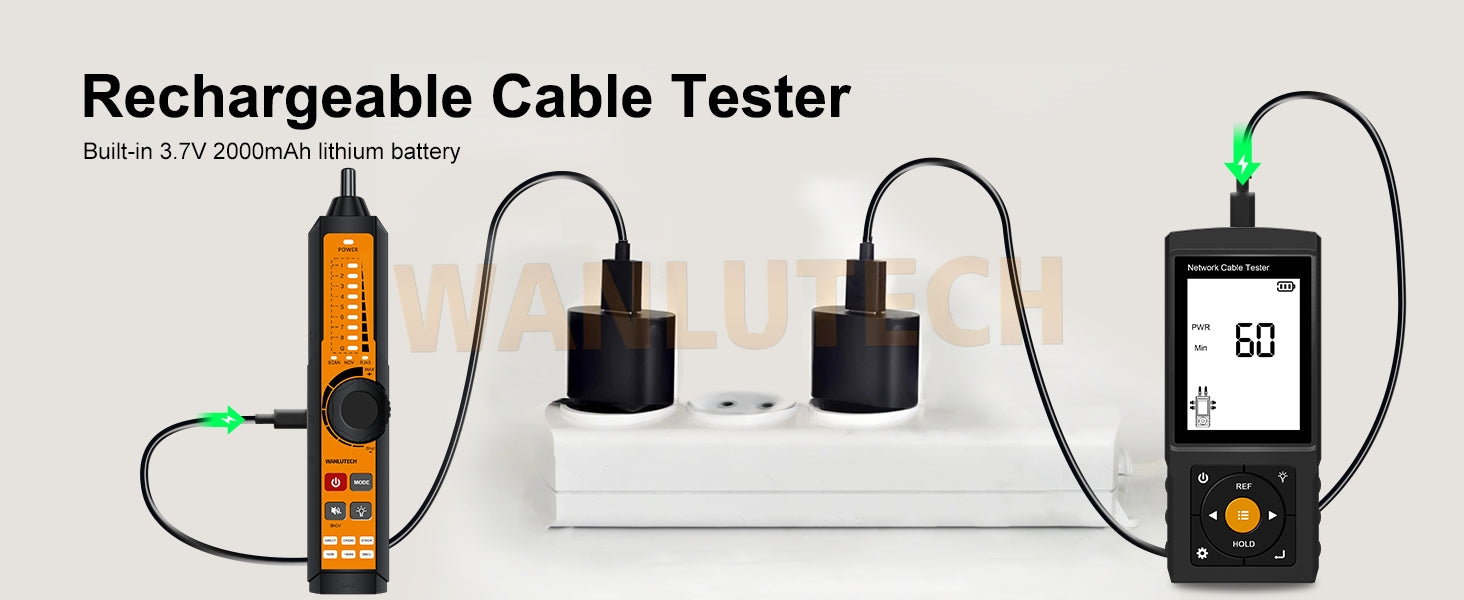 Network Tone Generator and Probe Kit with Cable Testing Capabilities like Wiremap, Length, PoE LT-300S