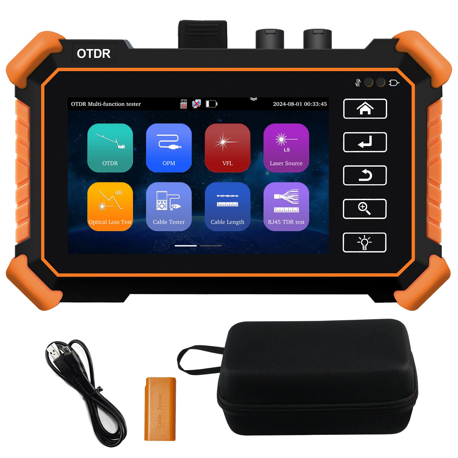WANLUTECH OTDR Optical Power Meter Visual Fault Locator Optical Loss Test Event Map Essential Tool for Fiber Cable Network Testing MOT-31