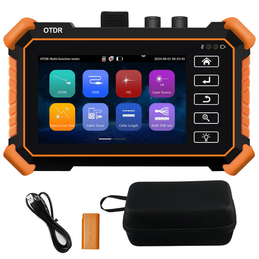 WANLUTECH OTDR Optical Power Meter Visual Fault Locator Optical Loss Test Event Map Essential Tool for Fiber Cable Network Testing MOT-31