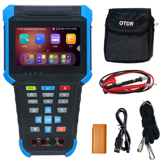 WANLUTECH OTDR Tester Optical Power Meter Visual Fault Locator Optical Loss Test Event map Essential Tool for Fiber Optical Cable Network Testing Ethernet Cable Testing MOT-35