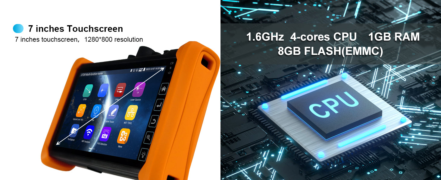 WANLUTECH OTDR Tester Optical Power Meter Visual Fault Locator Optical Loss Test Event map Essential Tool for Fiber Optical Cable Network Testing Ethernet Cable Testing