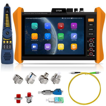 WANLUTECH OTDR Optical Power Meter Visual Fault Locator Optical Loss Test Event Map Essential Tool for Fiber Cable Network Testing MOT-85