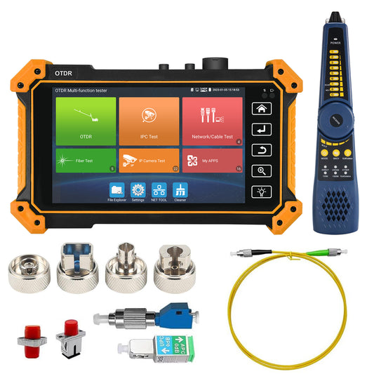 WANLUTECH OTDR IPC Tester Essential Tool for Surveillance Camera Fiber Cable Network Testing MT-5500