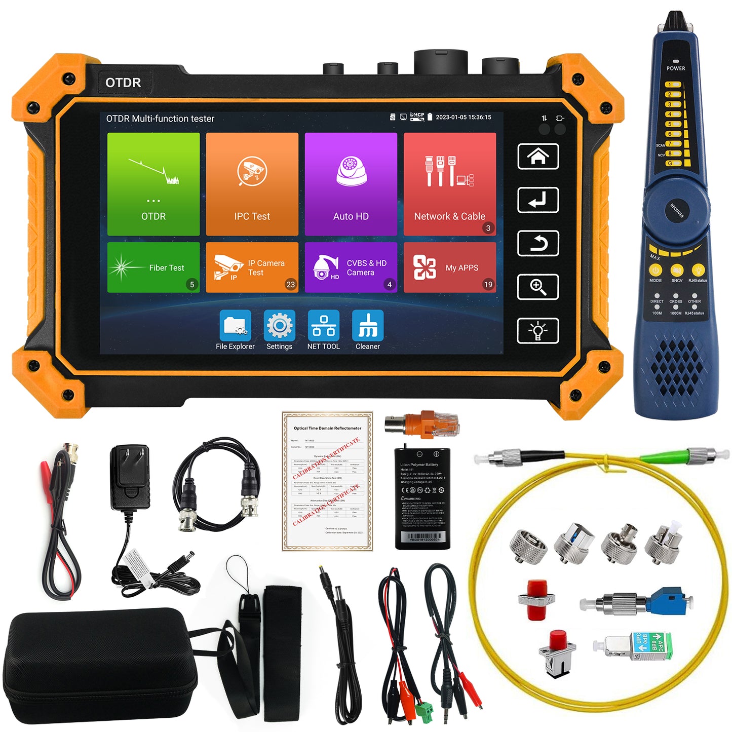 WANLUTECH OTDR CCTV Tester Essential Tool for Surveillance Camera Fiber Cable Network Testing MT-5510