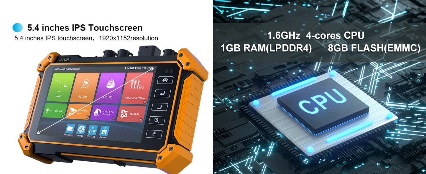 WANLUTECH OTDR CCTV Tester Essential Tool for Surveillance Camera Fiber Cable Network Testing