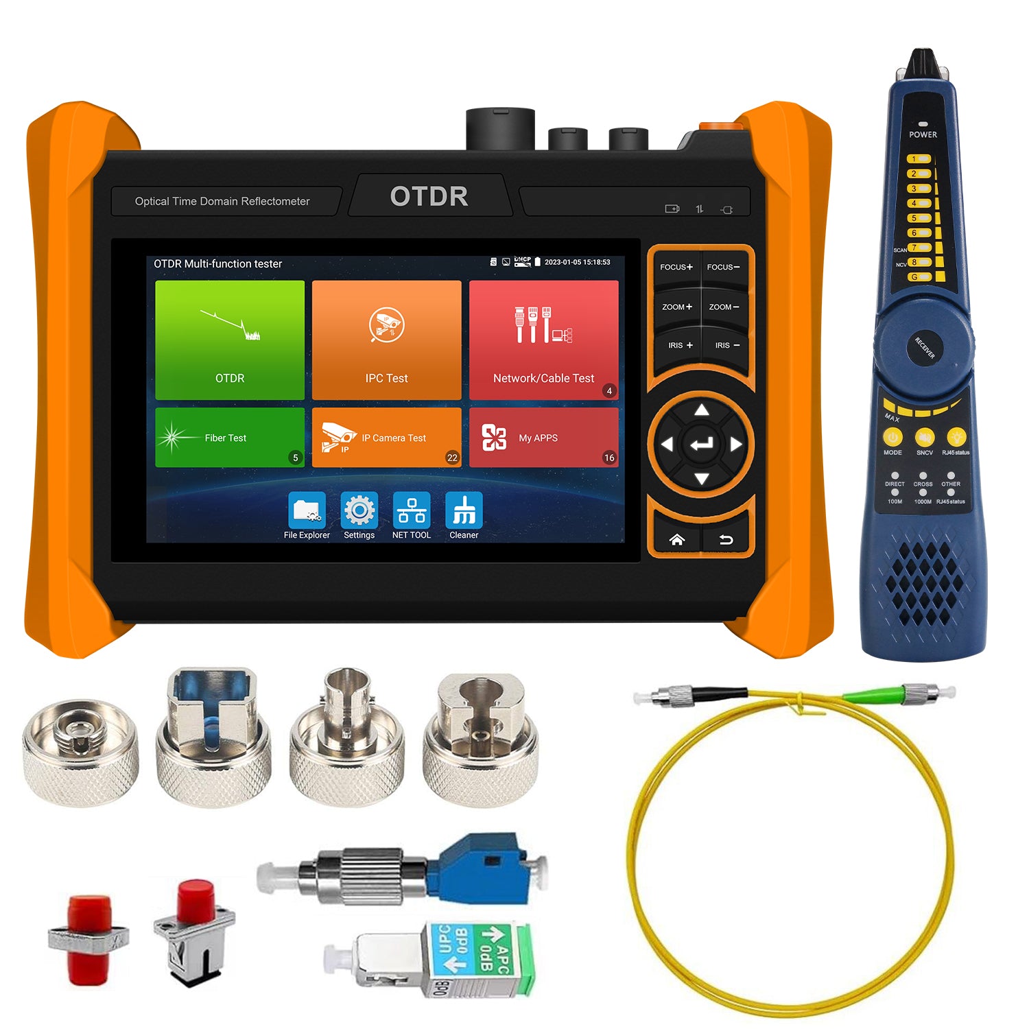WANLUTECH OTDR IPC Tester Essential Tool for Surveillance Camera Fiber Cable Network Testing  MT-6500