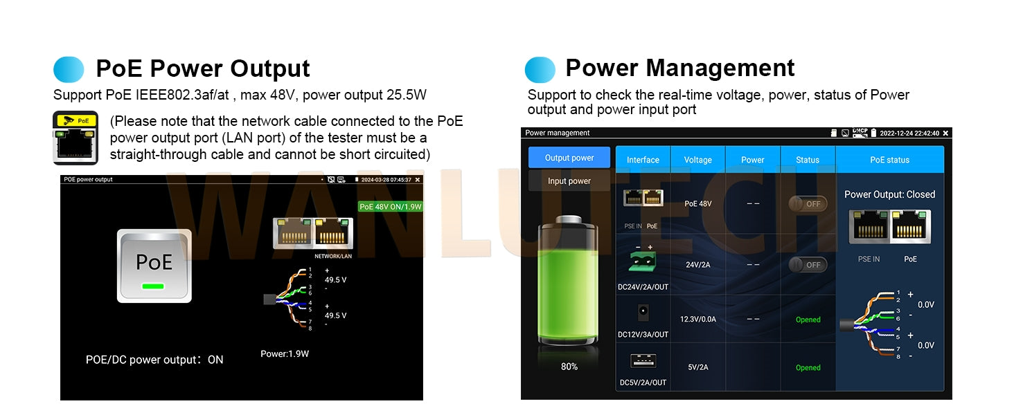 WANLUTECH OTDR IPC Tester Essential Tool for Surveillance Camera Fiber Cable Network Testing  MT-6500