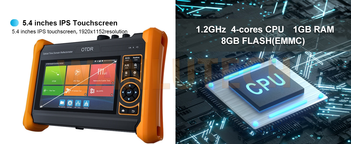 WANLUTECH OTDR IPC Tester Essential Tool for Surveillance Camera Fiber Cable Network Testing  MT-6500