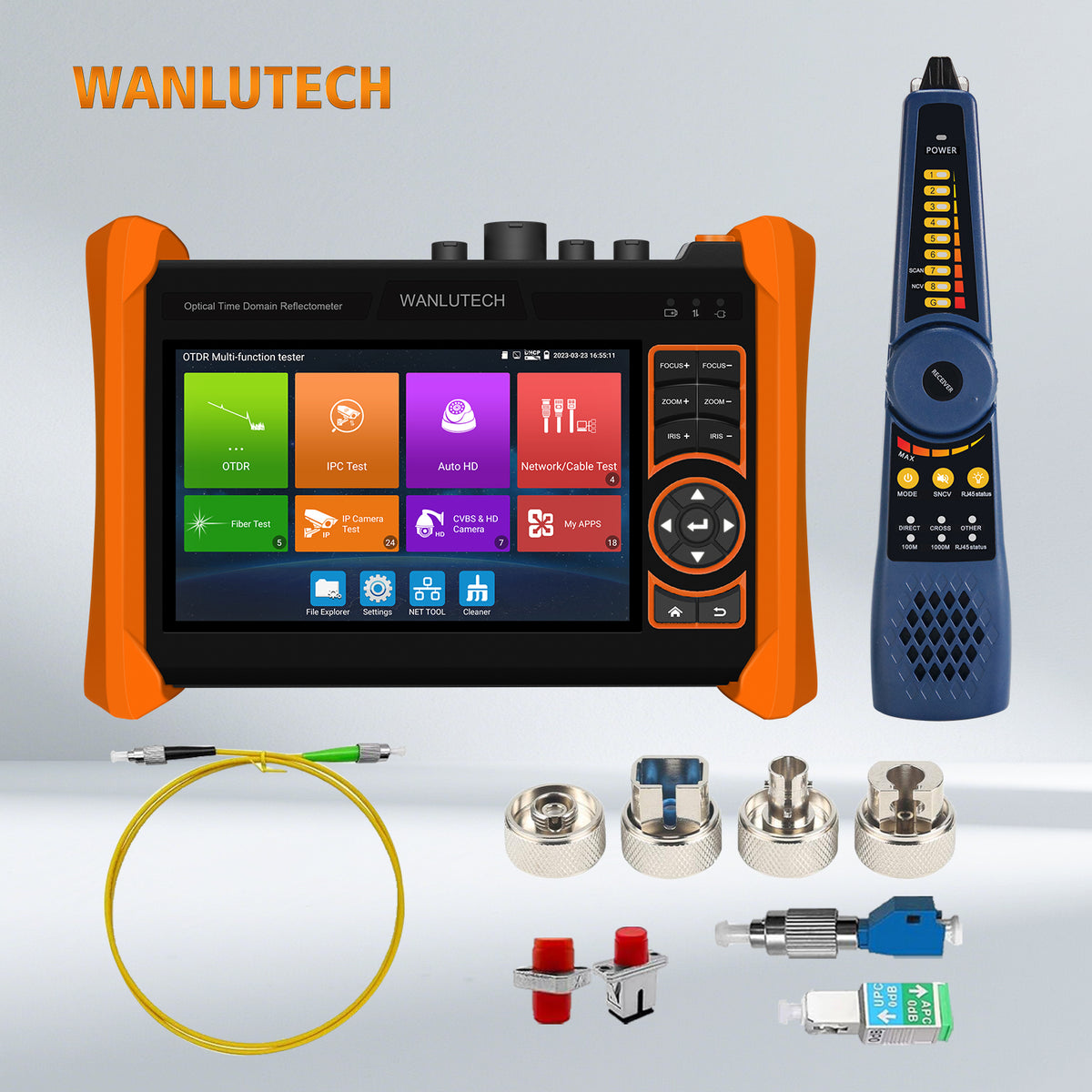 WANLUTECH OTDR CCTV Tester Essential Tool for Surveillance Camera Fiber Cable Network Testing MT-6510