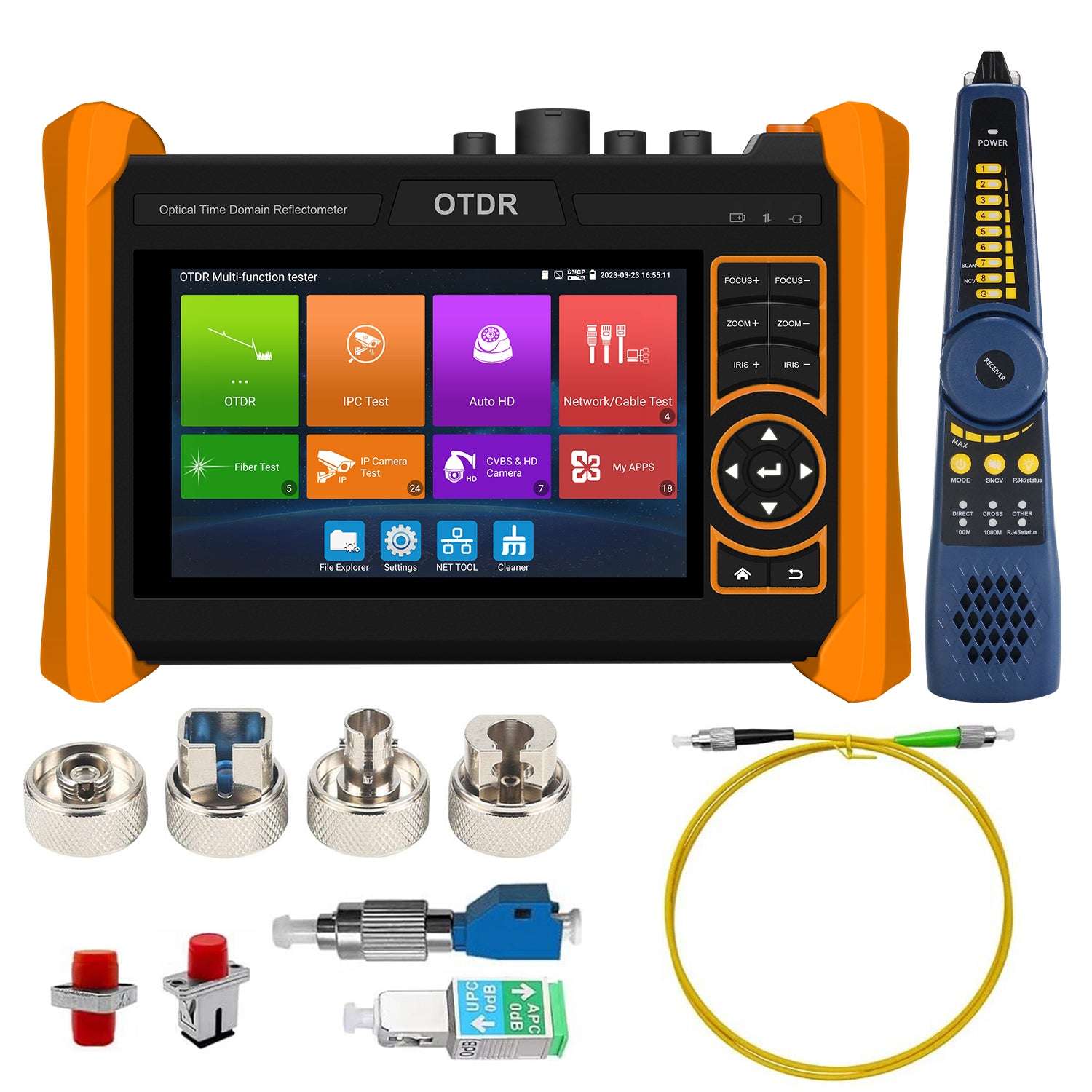 WANLUTECH OTDR CCTV Tester Essential Tool for Surveillance Camera Fiber Cable Network Testing MT-6510