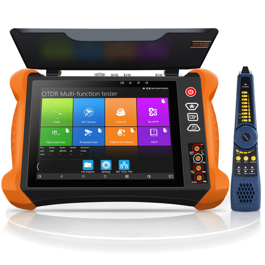 WANLUTECH OTDR CCTV Tester Essential Tool for Surveillance Camera Fiber Cable Network Testing MT-8000