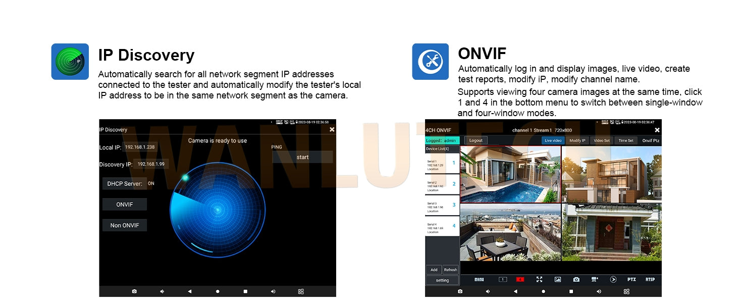 WANLUTECH OTDR CCTV Tester Essential Tool for Surveillance Camera Fiber Cable Network Testing MT-8000