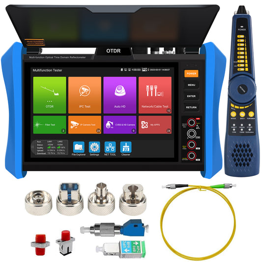 WANLUTECH OTDR CCTV Tester Essential Tool for Surveillance Camera Fiber Cable Network Testing MT-8810