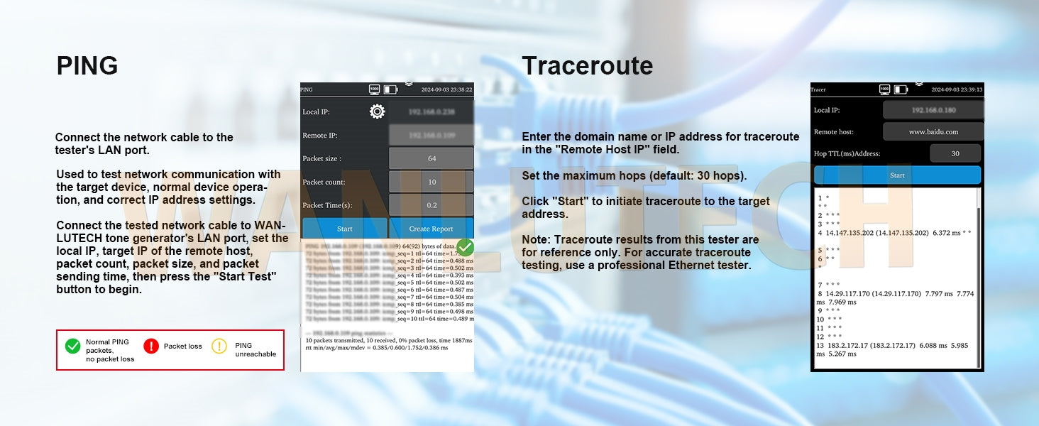 WANLUTECH Network Cable Tester, Digital Tone Generator with Probe Support Digital Multimeter Optical Power Meter Visual Fault Locator Network Test PoE Test Cable Continuity Testing (LT-600M)