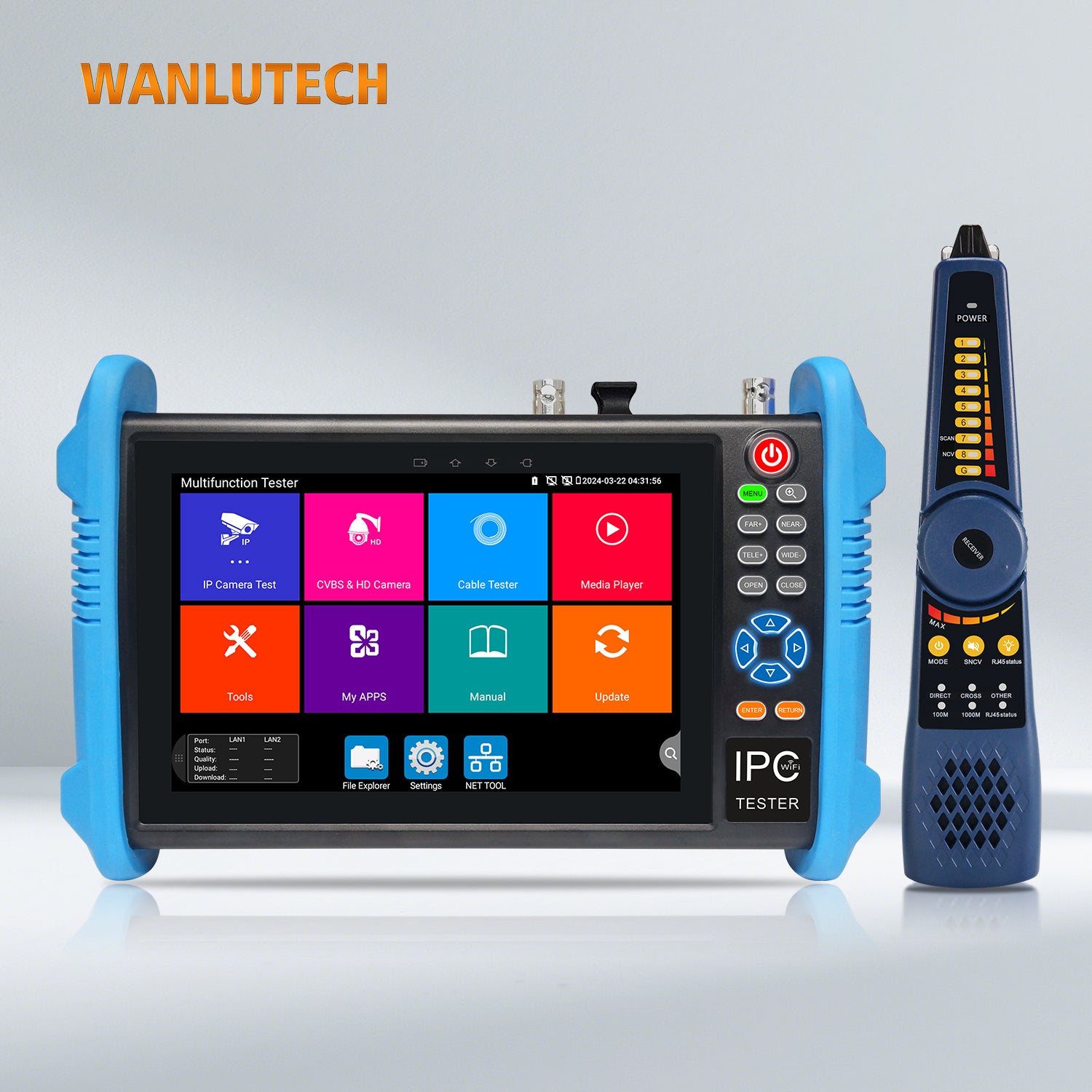 WANLUTECH IPC-9800CADH Pro 8K IP Camera Tester 8MP AHD TVI CVI
