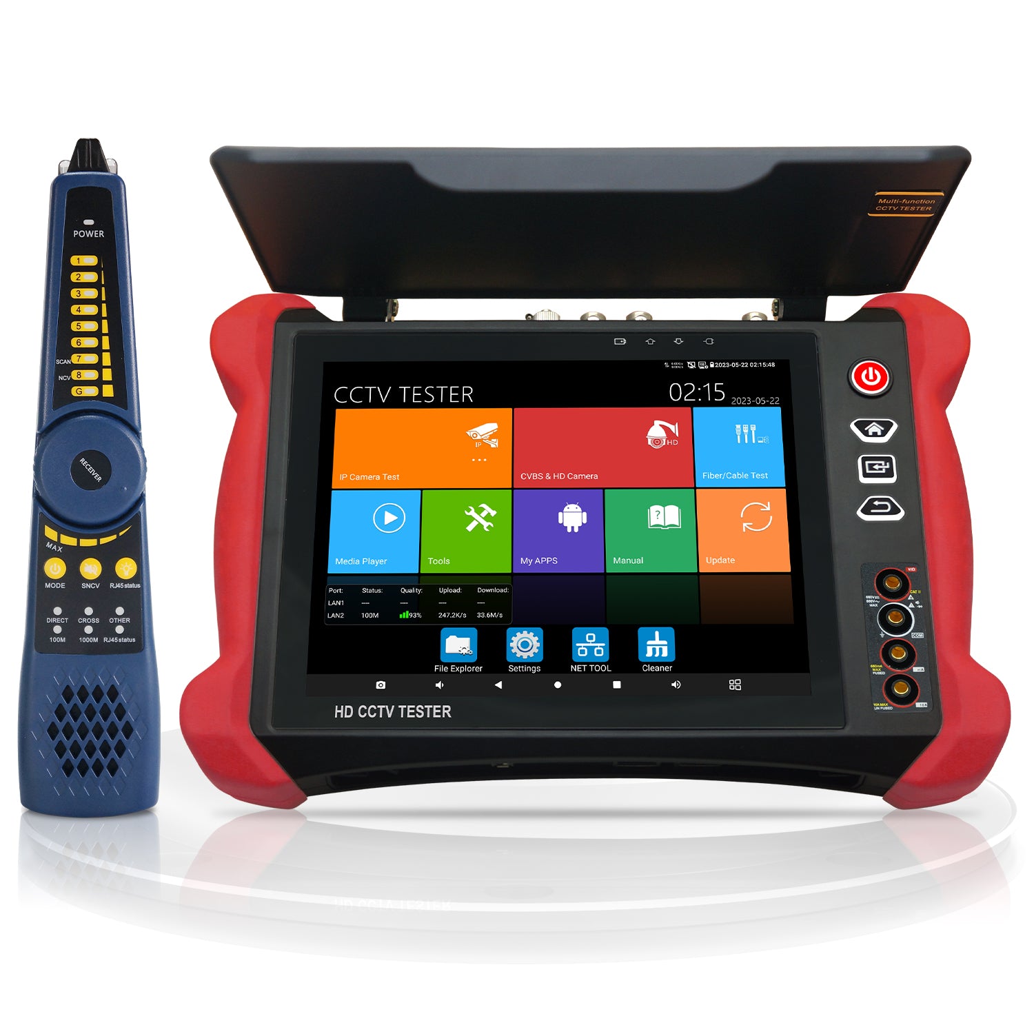 WANLUTECH CCTV Tester Essential Tool for Surveillance Camera Cable Network Testing X9-MOVTADHS Pro